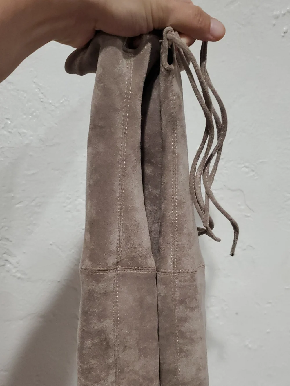 Stuart Weitzman Lowland Suede Over-The-Knee Boots - Taupe/Beige Size 39